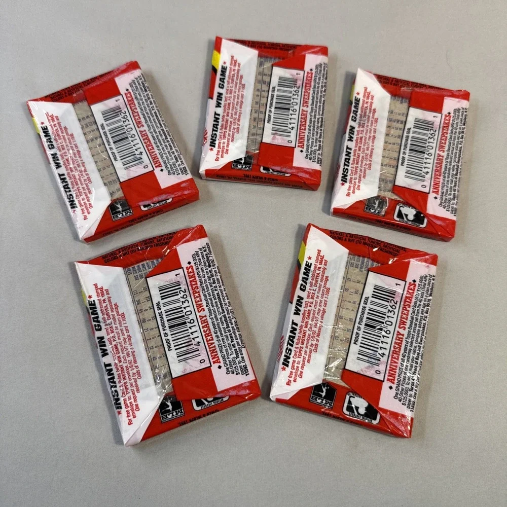 Topps 1991 Baseball Wax Packs Sealed Lot of 5 Unopened Packs